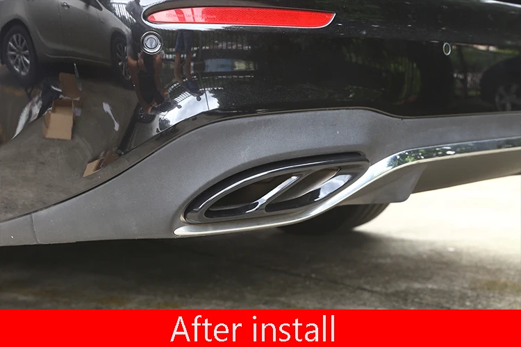 For Mercedes Benz GLC C Class W205 304 Steel Accessorie Exhaust Pipe Cover Trim