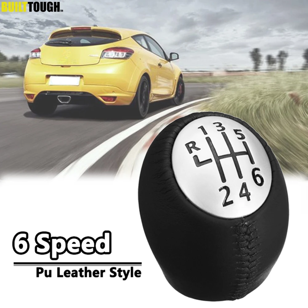 6 скоростей, ручка переключения передач из искусственной кожи для Renault Megane/Laguna/Scenic для Vauxhall Vivaro/Movano
