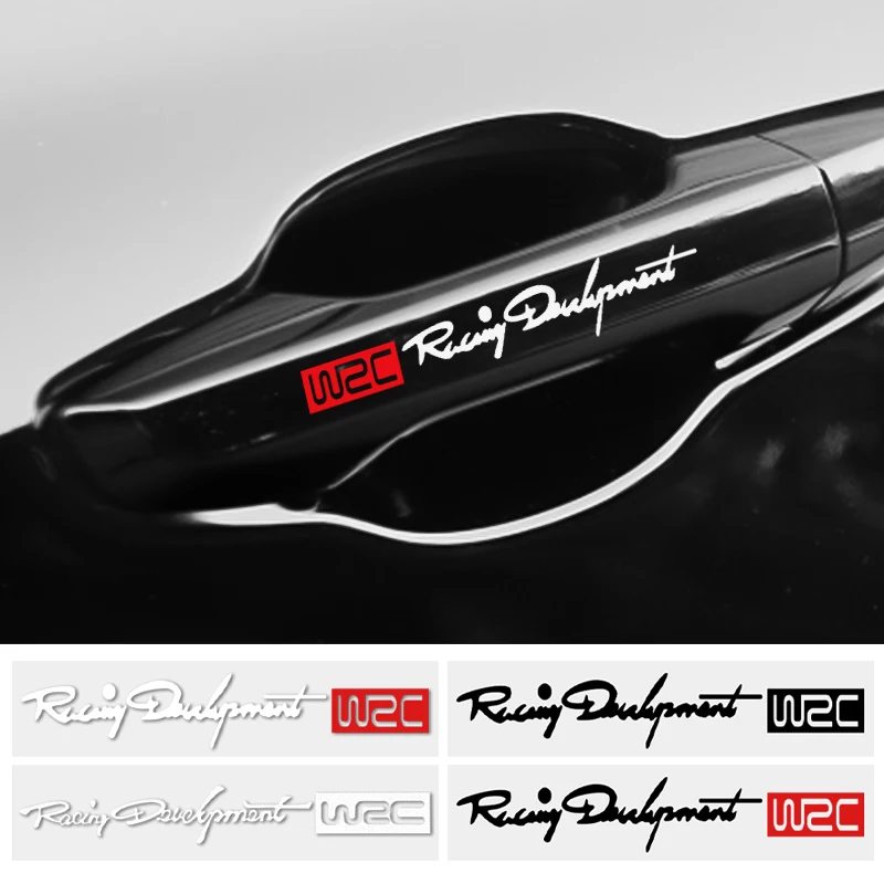 4 шт. Автомобильный дизайн WRC мир Racing Творческий двери автомобиля наклейки на