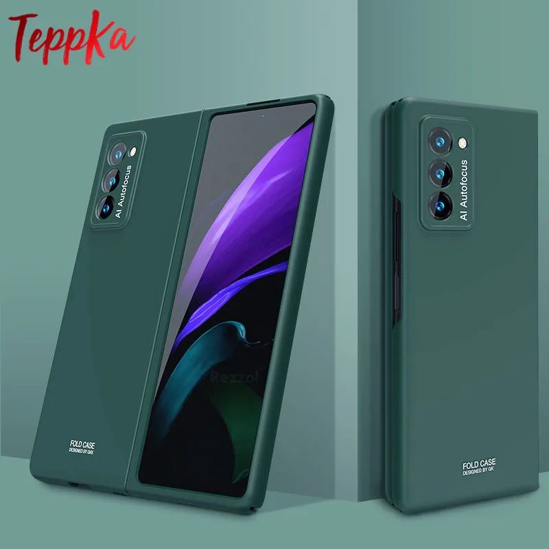 Роскошный чехол для Samsung galaxy Z Fold3 2 5G Ультратонкий матовый жесткий защитный из