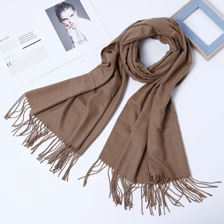 Light Brown TagerWilen, роскошный брендовый зимний шарф, унисекс,, женский, мужской, шерстяной, небесный, кашемировый шарф, Пашмина, с кисточками, для женщин и мужчин, накидка, шаль - Цвет: Light Brown