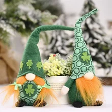 

Irish St. Patrick's Day Decoration Doll Room Decor Green Faceless Dwarf Doll Shopping Mall Window Party Holiday Atmosphere Gift