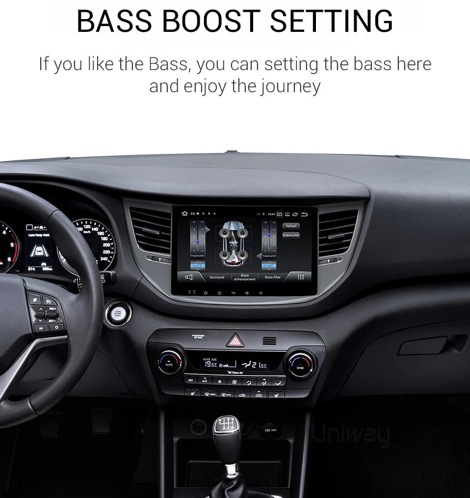 Uniway AXTS1071 4G+32G android 9.0 car dvd for Hyundai Tucson/IX35 multimedia car radio gps navigation car stereo