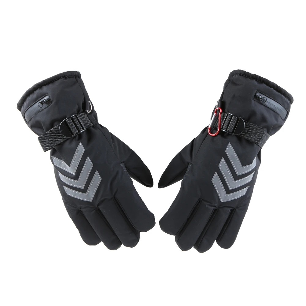 Мотоциклетные водонепроницаемые перчатки с подогревом зимние электрические уличные теплые лыжные мягкие светоотражающие походные на батарейках тепловые Походные