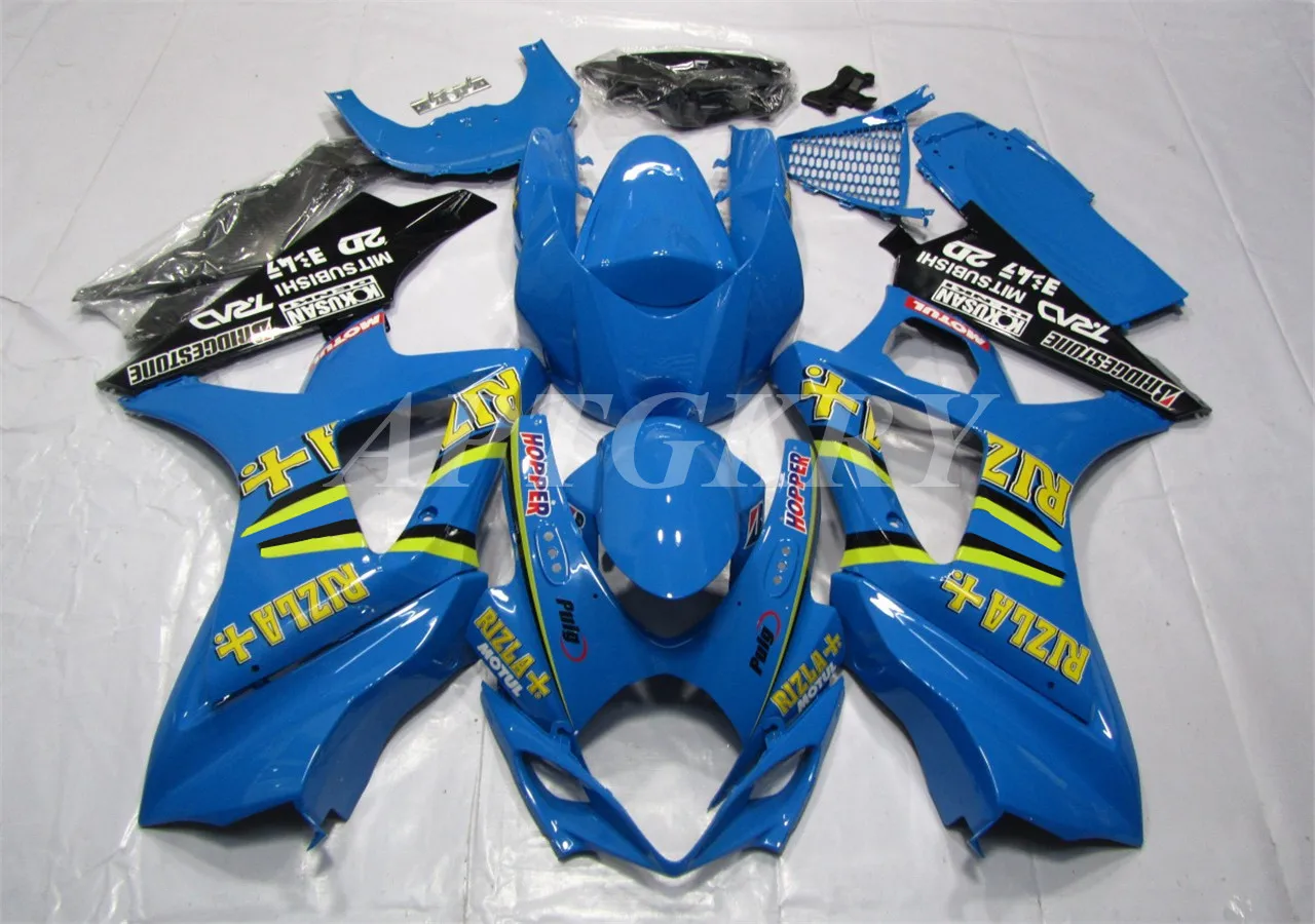 New ABS Plastic Shell Motorcycle Fairing kit Fit For Suzuki GSXR1000 K7 2007 2008 Bodywork set Custom Sky Blue Yellow | Автомобили и