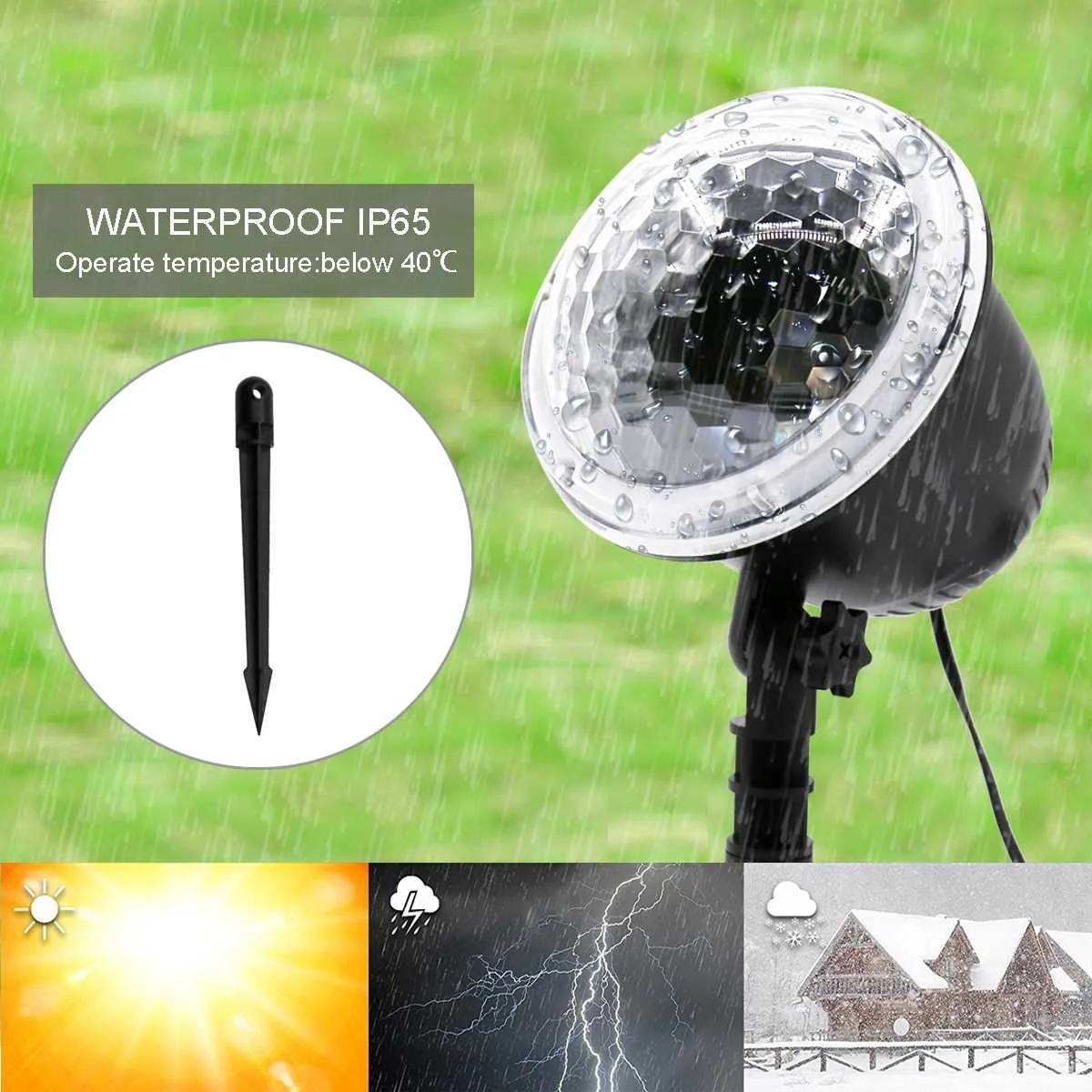 

Remote control Halloween Christmas Decoration LED Snowflake Projector Multicolor Snowflake Outdoor Waterproof Landscape Lamp