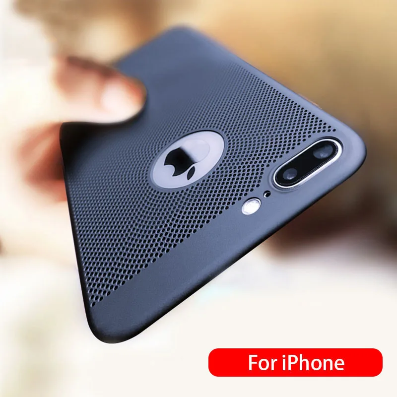 

Ultra Slanke Telefoon Case Voor iPhone 6s 7 8 Plus Hollow Warmteafvoer Gevallen Hard PC Voor iPhone 5 5S SE Back Cover Coque XS