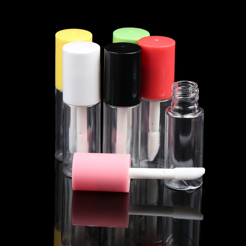 3ML 10pcs/lot Empty Lip Gloss Tube, DIY Plastic Elegant Liquid Lipstick Container, Round Lipgloss Lip Balm Bottle