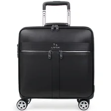 1" натуральная кожа чемодан тяга чемодан телячья кожа багажник бизнес сумка тележка Mala De Viagem Valise De Voyage Avec roulets