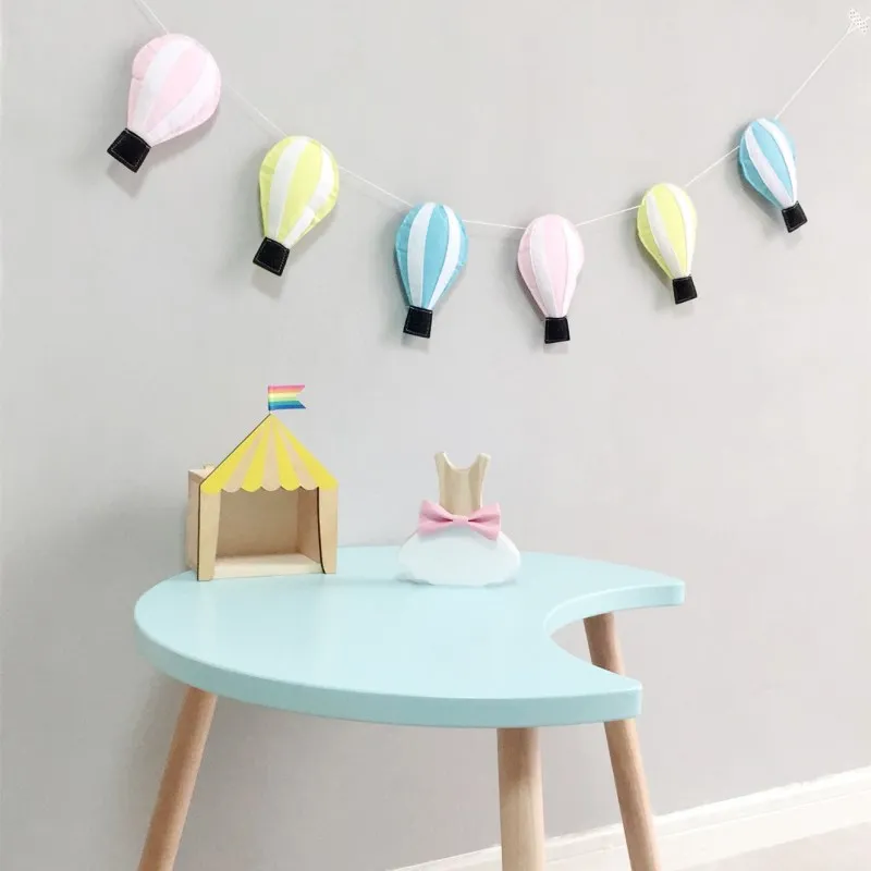Ins, скандинавские гирлянды с воздушным шаром, украшение для детской комнаты, украшение на стену, детская кровать, палатка, гирлянда, подвеска, декор для детской комнаты