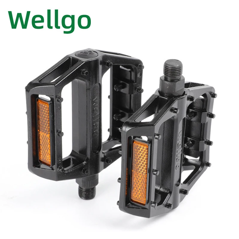 High-quality Wellgo Bicycle Pedal VB087 Aluminum Alloy Cr-Mo Steel Mandrel Double DU Bearing Pedals Bicicleta MTB Parts | Спорт и