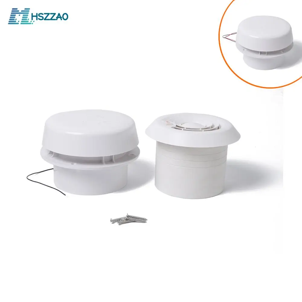 

12V White Volt RV Roof Air Vent Fan Camper Travel Trailer 1800 rpm 60CFM 80-160mm adjustable