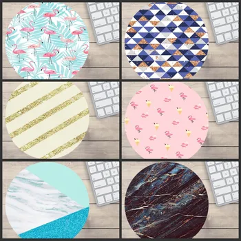 

MRGBEST 20x20 Big Promotion Pastel Watercolor Moroccan Marble Painting Mice Mat PC Computer Gaming Speed Round Mouse Pad