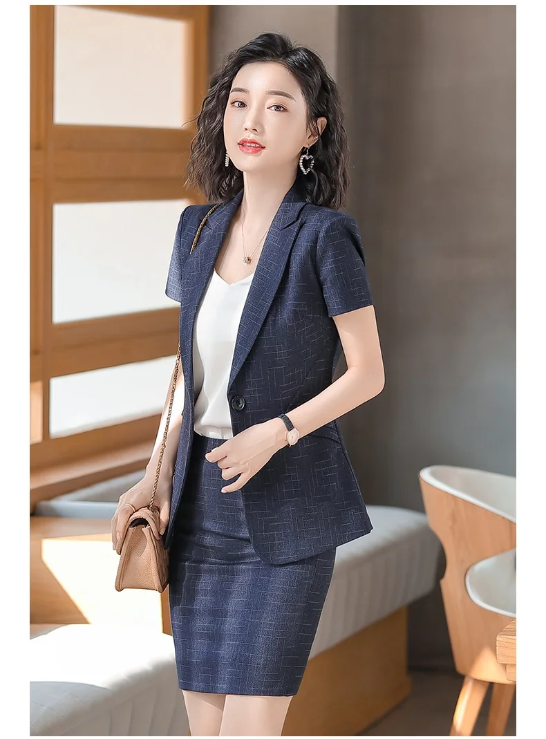 Fashion Ladies Navy Blue Blazer Women 