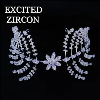 

Shiny noble hot zircon star hair accessories headband fashion luxury crystal princess jewelry bride wedding head flower