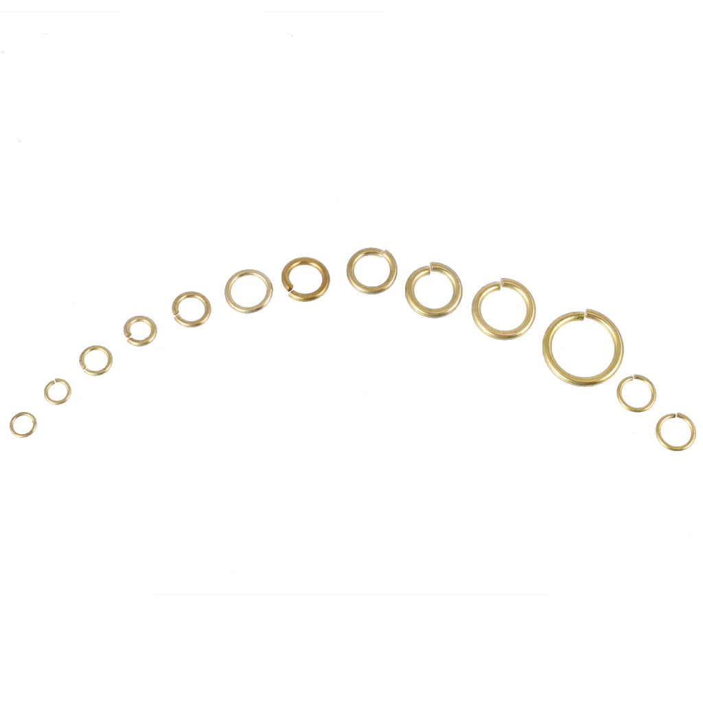 50Pcs Old Gold Key Holders Split Rings Jump Keyrings Keychain Keyfob Findings