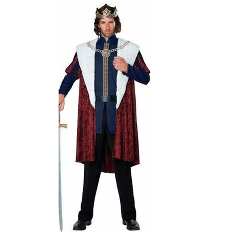 Хэллоуин Королевский Ретро костюмы для пар Европейский суд Король Королева Косплей Одежда Рождественская вечеринка костюм для пары