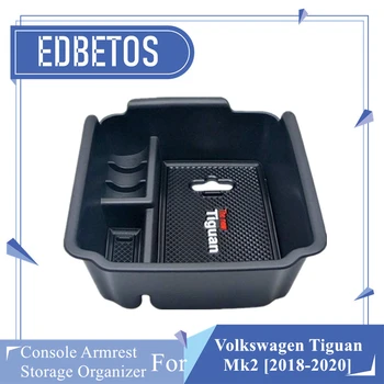 

Car Armrest Center Storage Box Container Glove Organizer Accessories For Volkswagen VW Tiguan MK2 2018 2019 2020