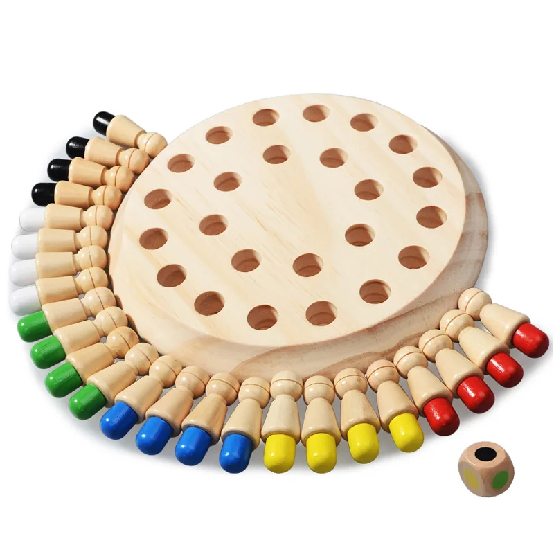 

Kids party game Wooden Memory Match Stick Chess Game Fun Block Board Game Educational Color Cognitive Ability Toy for Children