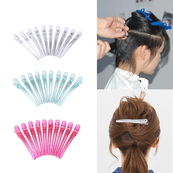 Preise 10 Stücke Pro Haar Clips Salon Einstellung Friseur Klemm Anti Slip Make-Up Clips Kopfschmuck Frauen Schachtelhalm Kämme Volumen Einsätze NEUE