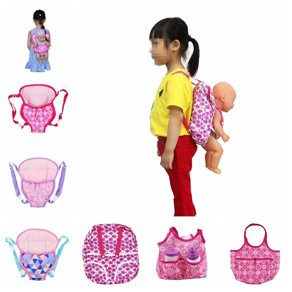 

18inch Doll Sleeping Bag Backpack Toy Baby Swaddle Accessories Doll Clothes Wear Outgoing Role Play For Reborn Dolls American