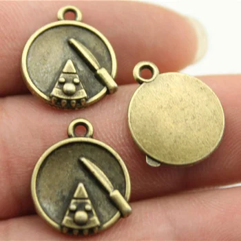 

Wholesale Jewelry Lots Antique Bronze Color 15mm A Piece Of Cake Metal Charms Craft Supplies 100 Pieces