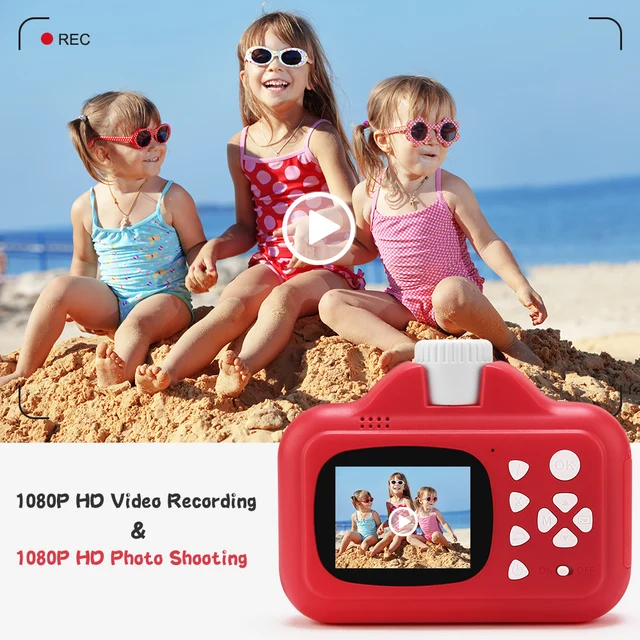 Kids Camera WIFI Instant Print Camera Thermal Printer Wireless WIFI Phone Printer 32GB Card 1080P HD Children Digital Camera Toy 4
