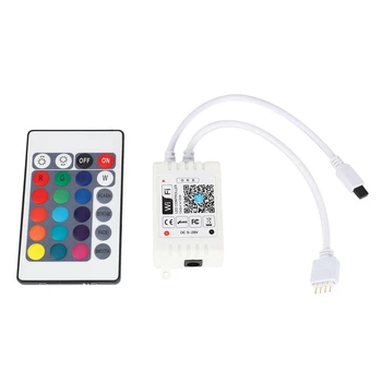 

LED Smart WiFi Controller- LED Strip Lights Controller Compatible with Google Home, Alexa Voice Mini WiFi Smart Phone Wireless C