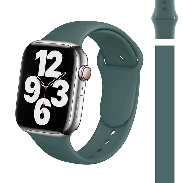Silicone strap For apple watch band 45mm 41mm 44mm 40mm iwatch bracelet 42mm 38mm Sports Strap for Apple Watch Series 7 SE6 5 3 28