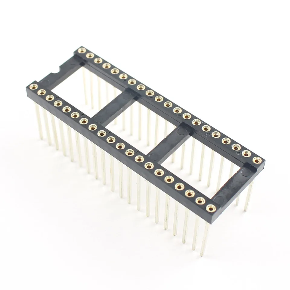 Adattatori IC A Zoccolo 50 Prese DIP A 40 Pin Rotonde Per Circuiti Integrati, Tipo Saldatura, Placcate In Oro, Per Elettronica! Prese Saldatura Per Circuiti - Foto 3