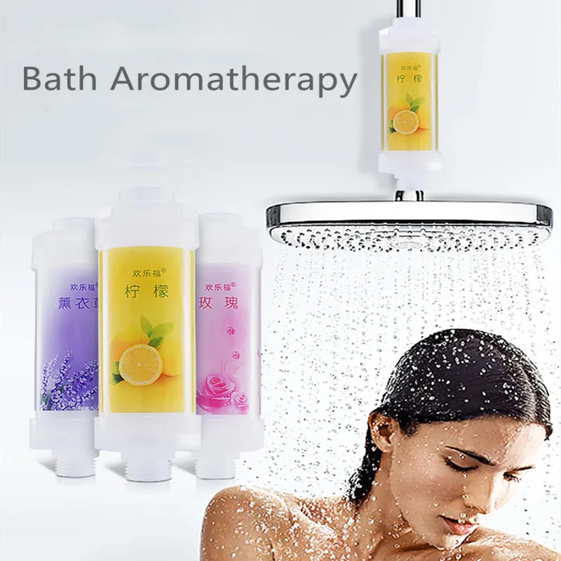 

Bath Shower Soft Water VC Water Purifier Beauty Skin Shower Bath Filter Lemon Scent Fragrance Bathroom Anion Filter Shower SPA