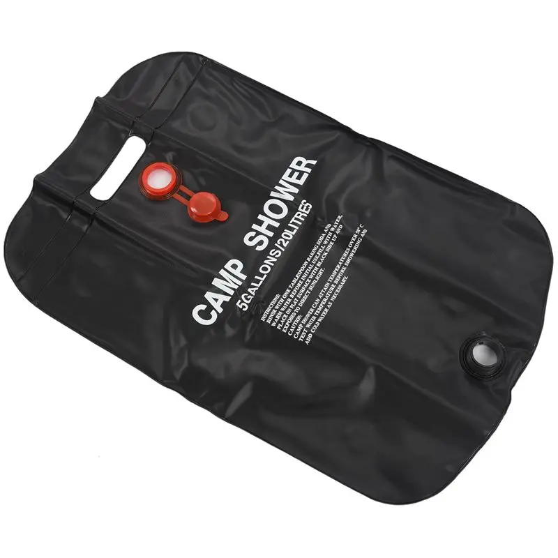 

Outdoor Camping Solar Energy Heated Camp Shower Pipe Bag Portable 20L