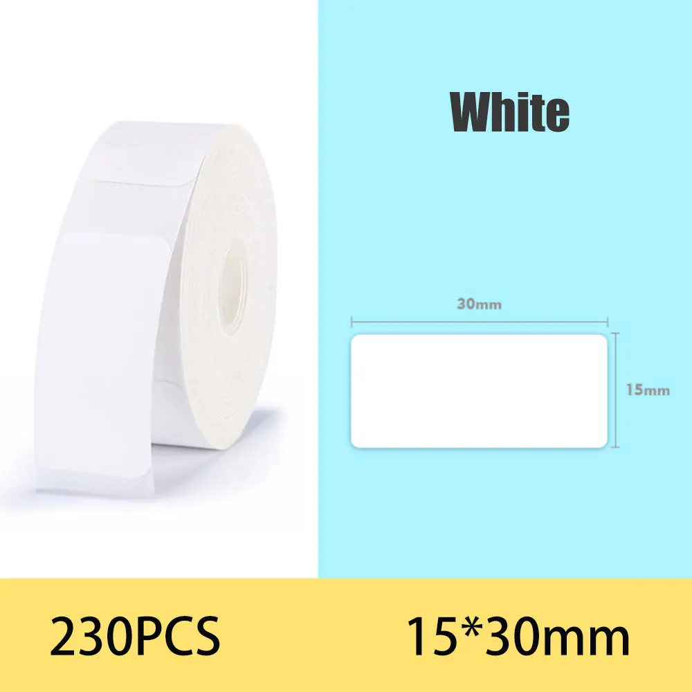 230 Sheets D11 Label Paper Thermal Label Printer Papers Price Label Pure Color Scratch-Resistant Waterproof