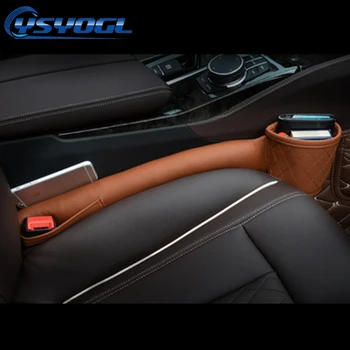 

PU Leather Car Seat Gap Filler Pockets Multifuntion Auto Seats Leak Stop Pad Soft Padding Phone Cards Holder Storage Organizers
