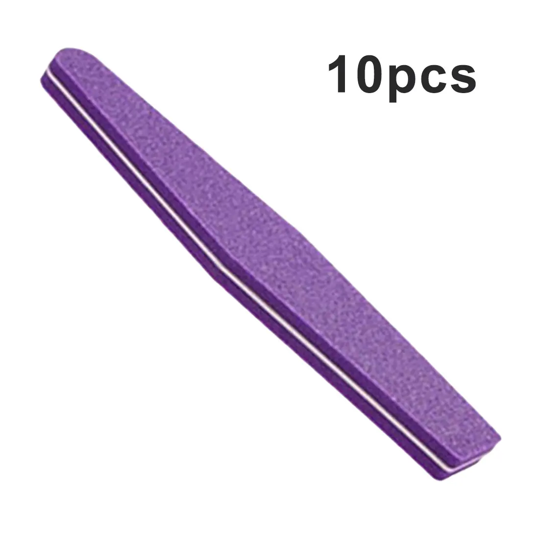 purple 10 шт Профессиональные пилки для ногтей буфера для ногтей Тонкий полумесяц набор для декора ногтей - Цвет: purple