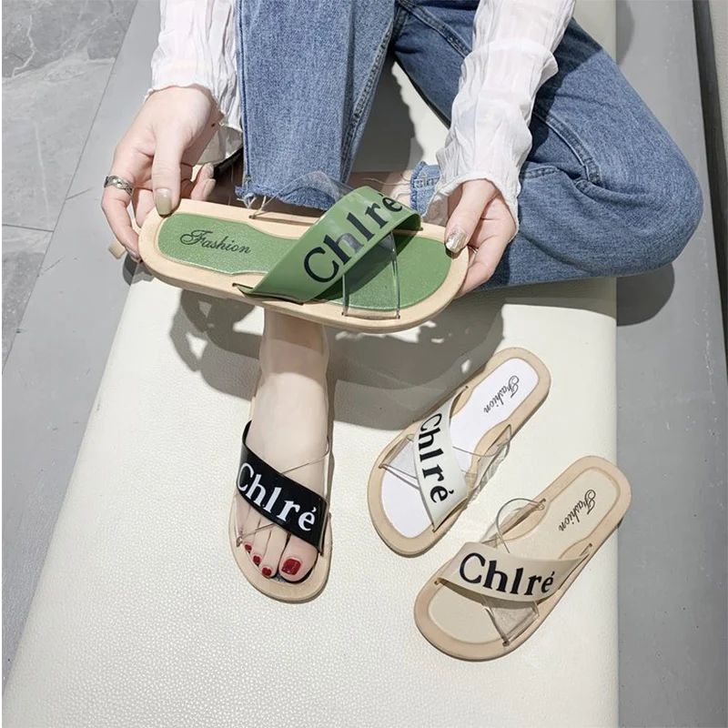 

Sandals and slippers women 2020 summer new letters beach light and comfortable female sandals and slippers ladies slippers