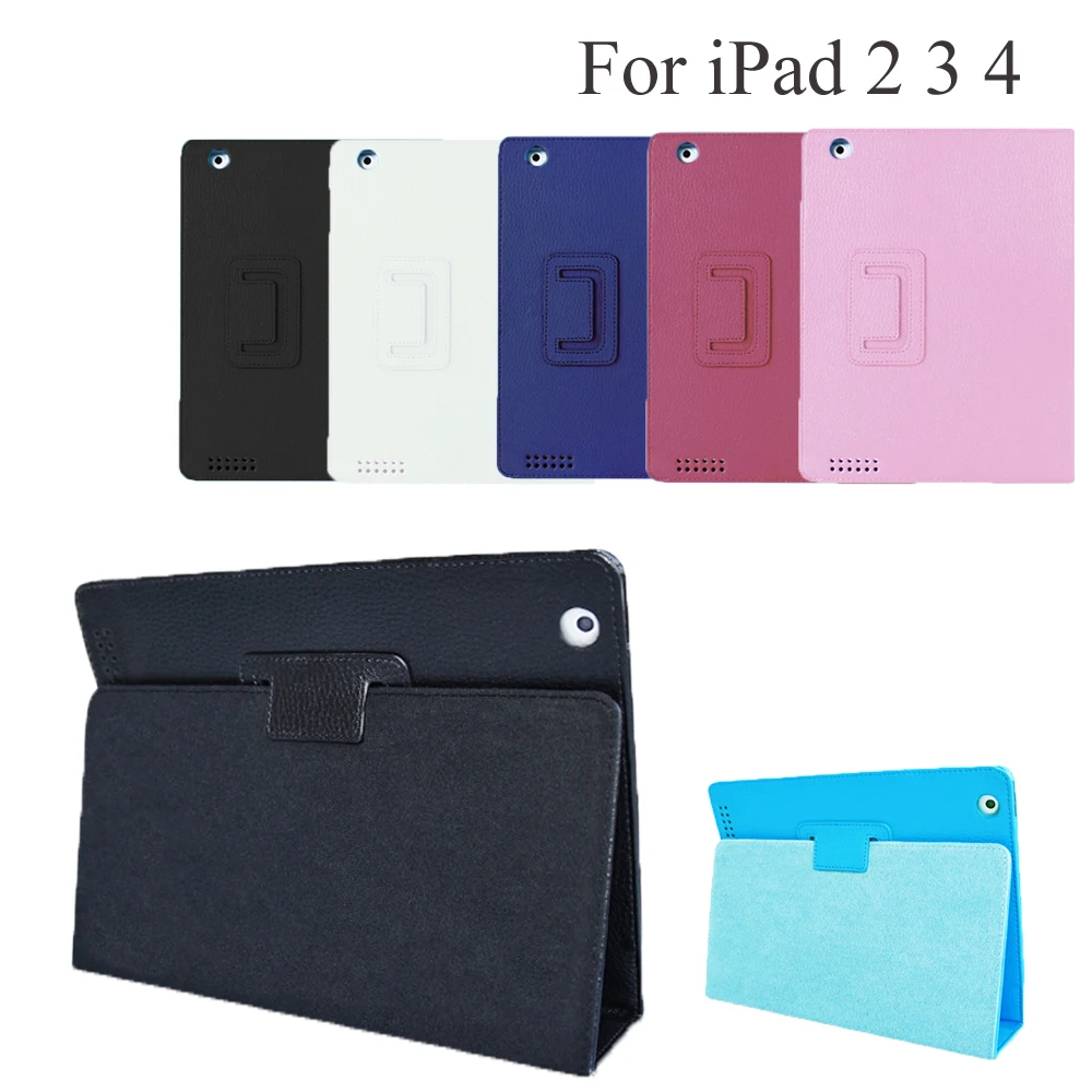 Tablet Hard Cover For Apple Ipad 2 3 4 Ipad 4 3 Magnetic Stand PU Leather Cover Gift Smart Smart Fold Flip Shell Skin Protector