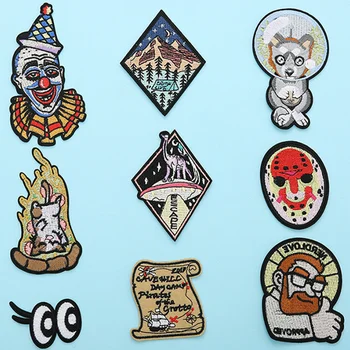 

Clown Eye Cloth Stickers Embroidered Patches Iron On Patches Clothing Shoes Bag Decoration Accessories