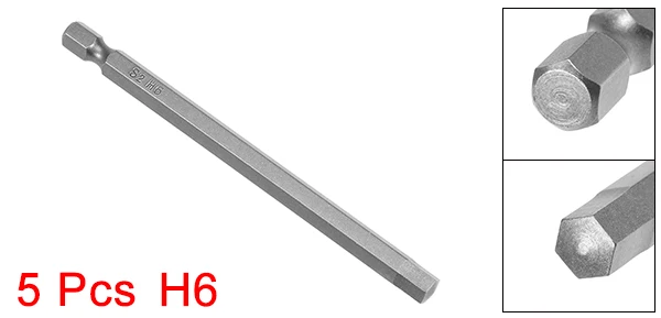 H1or4x100LxH6 5pcs Uxcell 5/10 шт. отвертка бит Магнитный болты с шестигранной головкой отвертки бит S2 сплав Сталь для электрических воздушных дрелей 14 различных размеров - Цвет: H1or4x100LxH6 5pcs
