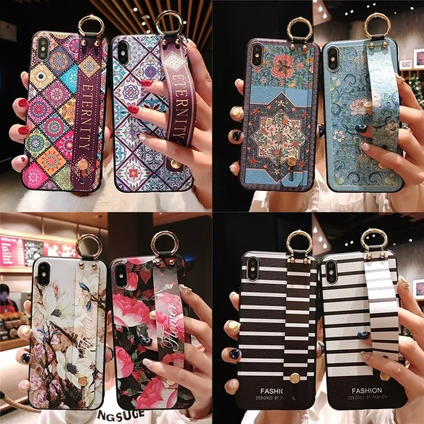 

Stylish Emboss Strap Phone Case For Samsung Galaxy S8 S9 S10 Plus S10e Note 8 9 10 A20 A30 A40 A50 A60 A70 M20 cover funda coque