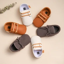 Bebê da criança sapatos recém nascidos meninas meninos primeiro walker tênis mini sapato de couro transpiração & respirável anti skid infantil sapato presente
