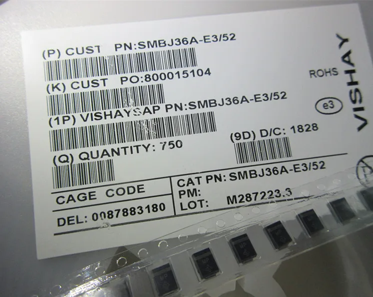 

SMBJ36A TVS DIODE 36V 58.1V DO214AA