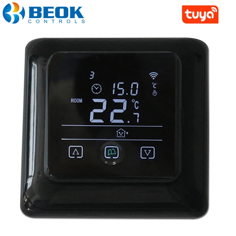 

Умный термостат Beok Tuya для газового котла, 220 В, Wi-Fi, цифровой программируемый регулятор температуры, работает с Google Home