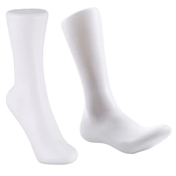 

2 Pcs Legs Feet Foot Mannequin Sock Display Mold Short Stocking, Female & Male