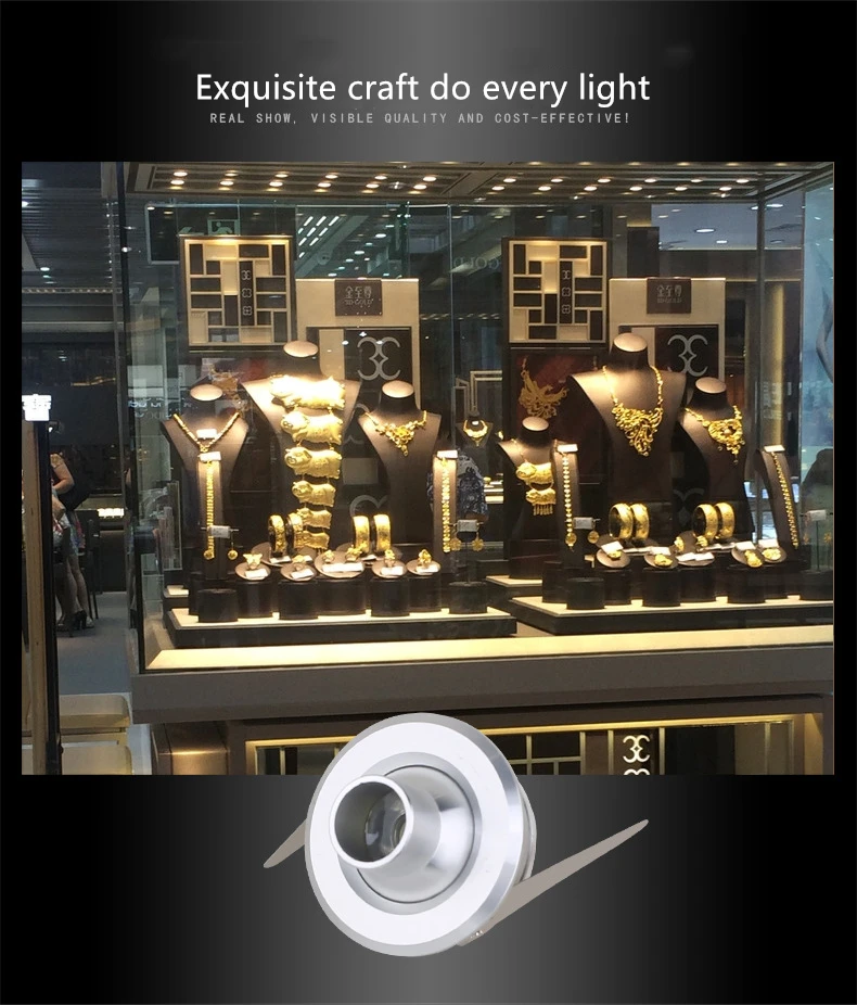 Led spotlight ceiling light 1W embedded installation bulls eye counter counter wine cabinet showcase cabinet jewelry spotlight