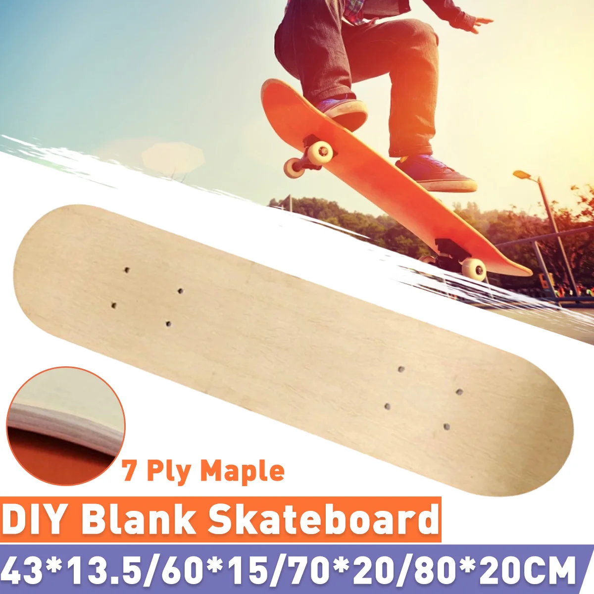 Details about   Double Rocker Skateboard Deck Wood Maple Blank Board DIY Printing Outdor Sports 