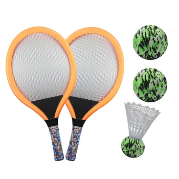 

Kids Gift Badminton Ball Durable Outdoor Sports Indoor Beach Toy Practice Tennis Racket Set Portable Funny Parent-child Game