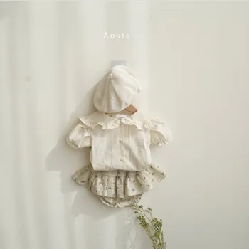 

New Arrival Baby Girls Clothes Set Floral Korea Summer Baby Clothes Sets 2pcs T-shirt Tops + Pants Cotton Infant Clothing Set