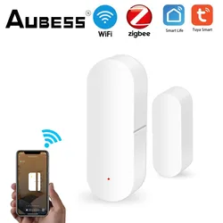 Tuya Smart WiFi/Zigbee Door Sensor Door Open / Closed Detectors Wifi Home Alarm Compatible With Alexa Google Home Smart Life App