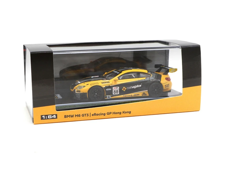 TW 1: 64 M6 GT3 eRacing Grand Prix HK#88 игрушечная машинка из сплава, игрушки для детей, литая модель автомобиля, подарок на день рождения